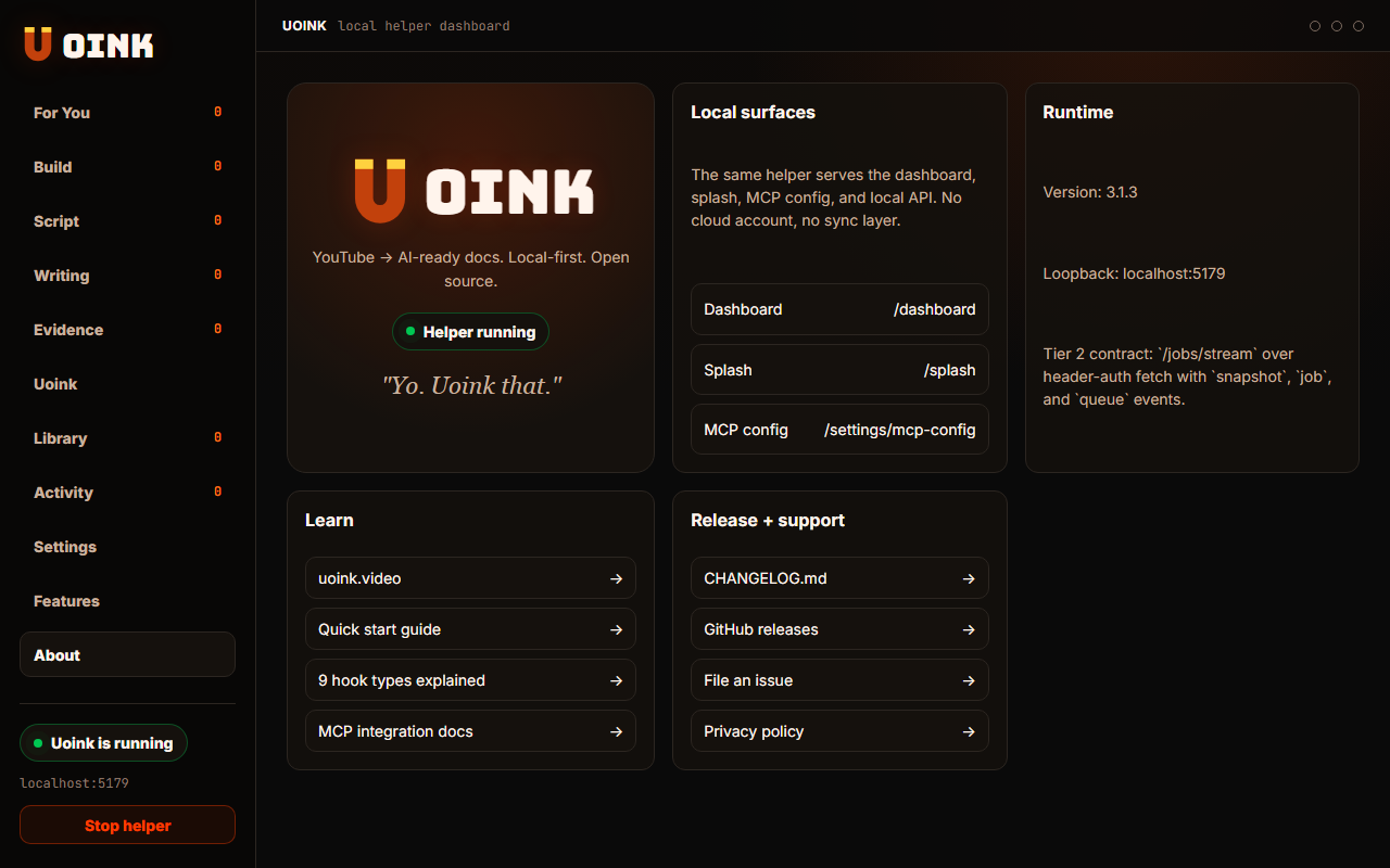 Cursor settings panel showing MCP server list